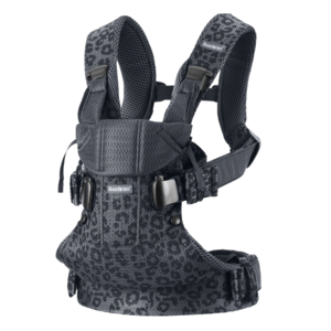 BabyBjörn BabyBjorn Draagzak One Cotton 3D Mesh Leopard Antraciet