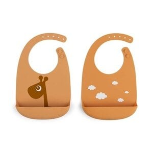 Done By Deer Done by Deer Silicone Slab Raffi Mosterdgeel 2-pack