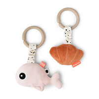 Done by Deer Hanging activity toy 2 pcs Wally (powder)