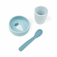 Done by Deer Silicone first meal set Blue