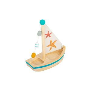 Small Foot Small Foot Badspeelgoed Houten Zeilboot Zeester