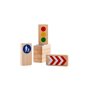 Waytoplay Waytoplay houten verkeersborden (8 stuks)