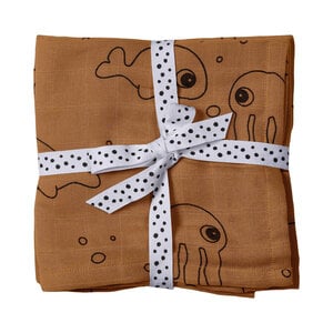 Done By Deer Done By Deer Swaddle 2-pack Sea Friends Mustard