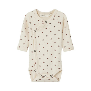 Lil' Atelier Lil' Atelier Baby Romper Overslag Gago Whitecap Grey