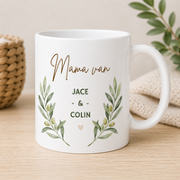 Olijftak Mama Van - Gepersonaliseerde Moederdag mok