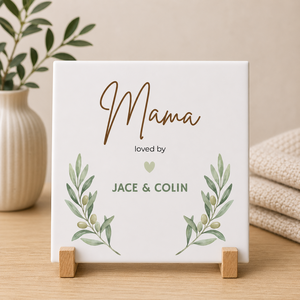 Olive and Mint Mama Kort en Krachtig - Gepersonaliseerd tegeltje