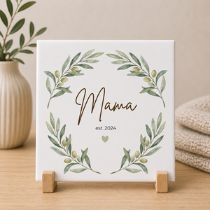 Olive and Mint Mama Est. - Gepersonaliseerd tegeltje