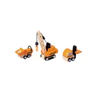 PlanToys Houten bouwvoertuigen set