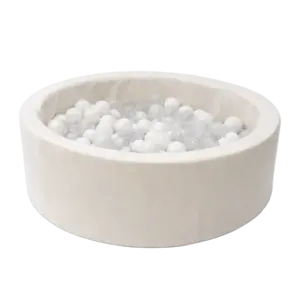 Bees & Blooms Bees & Blooms Foam Ballenbak Beige - incl. 200 witte / transparante ballen