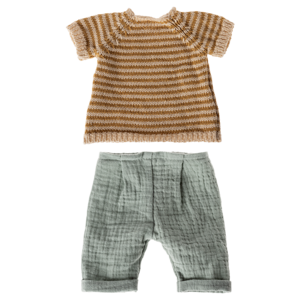 Maileg Maileg Kleding Size 3 - Gebreid shirt en broek