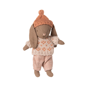 Maileg Winter Bunny Micro Brown Rose