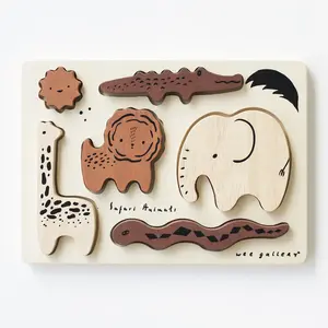 Wee Gallery Wee Gallery Wooden Tray Puzzle - Safari Animals