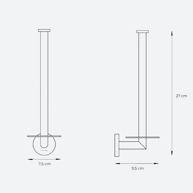 Reserverolhouder Gun metal