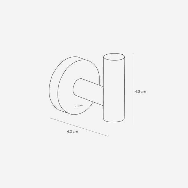 Handdoekhaak Gun metal