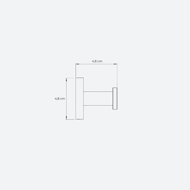 Handdoekhaak Gun metal