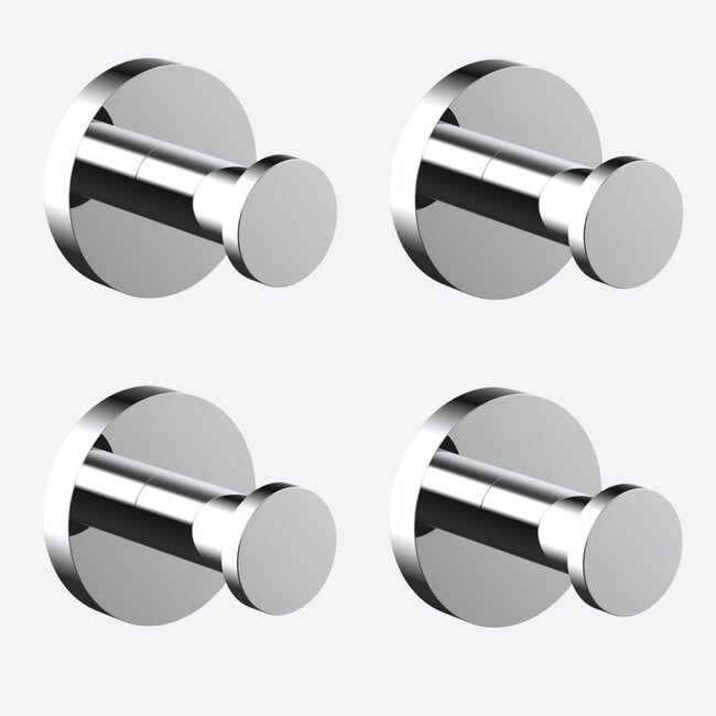 Handdoekhaakjes Chroom (4 stuks)