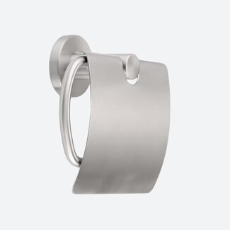 Toiletrolhouder met klep RVS