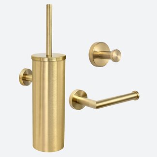 Toiletaccessoireset 3-delig Goud