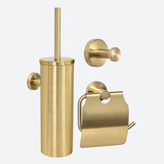 Toiletaccessoireset 3-delig Goud