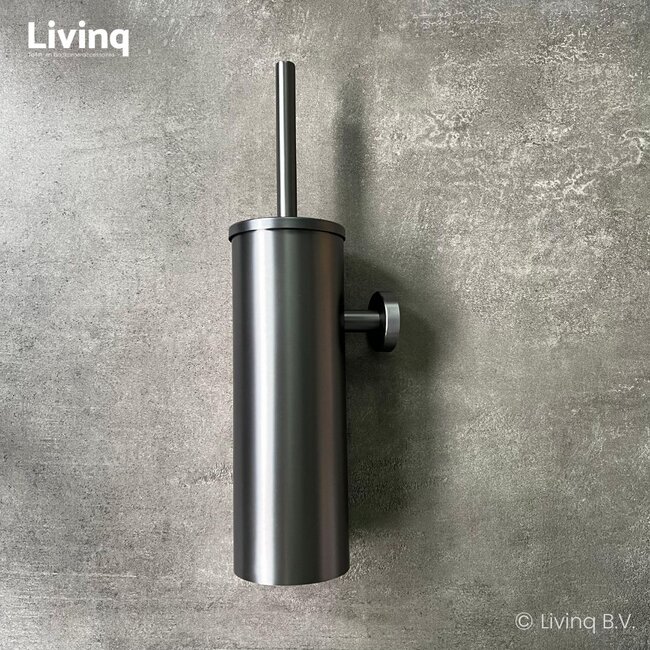 Toiletaccessoireset 3-delig Gun metal