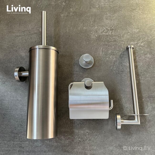 Toiletaccessoireset 4-delig RVS