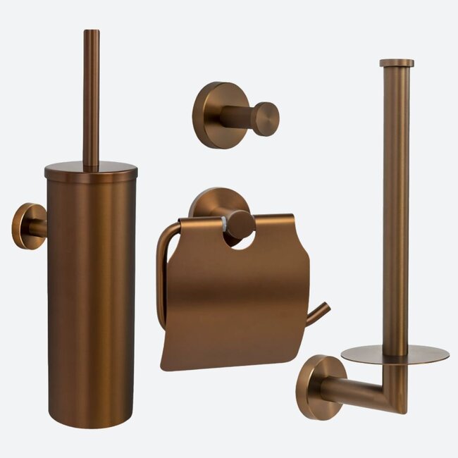 Toiletaccessoireset 4-delig Koper