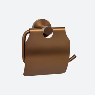 Toiletrolhouder met klep Koper