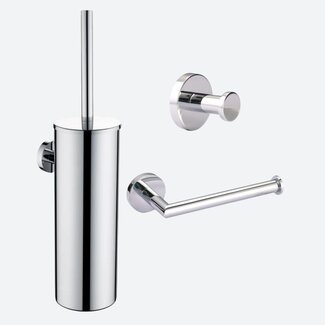 Toiletaccessoireset 3-delig Chroom