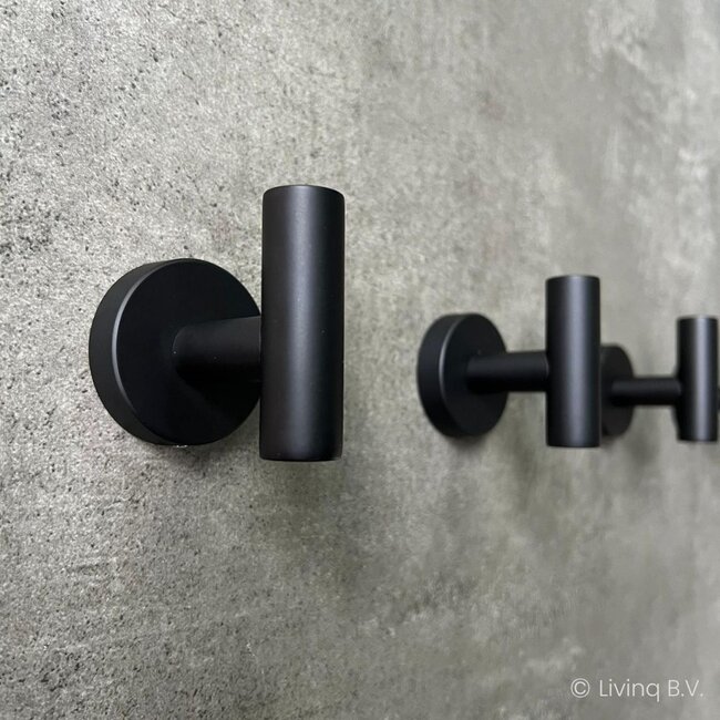 Handdoekhaakjes Zwart (4 stuks)