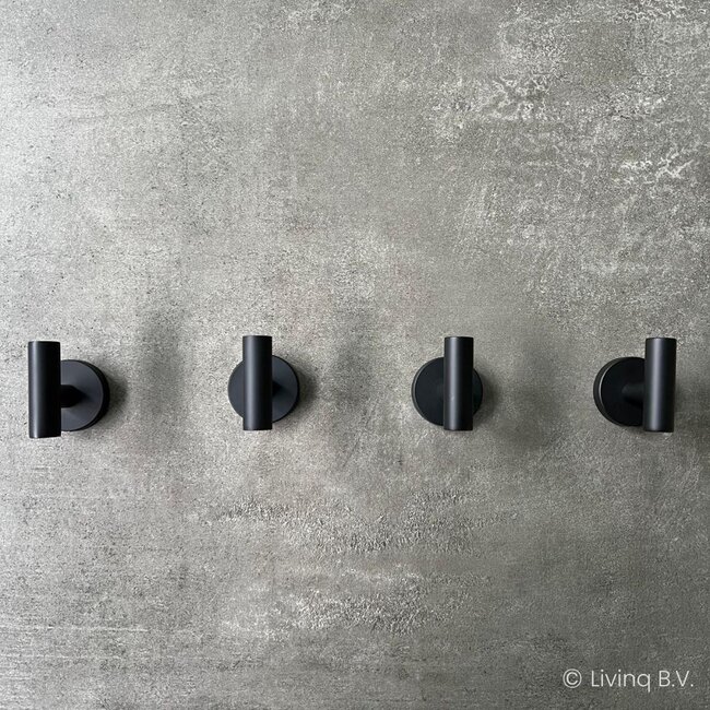 Handdoekhaakjes Zwart (4 stuks)