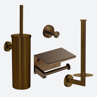 Toiletaccessoireset 4-delig Koper