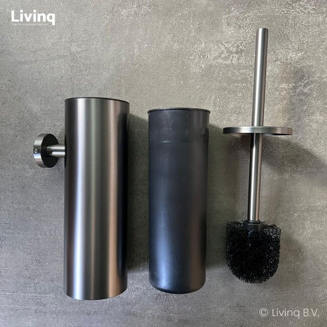 Toiletaccessoireset 3-delig Gun metal