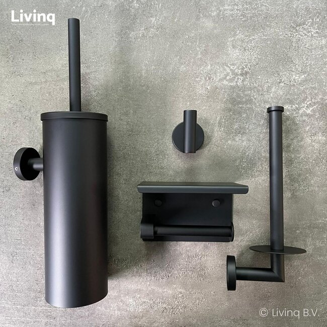 Toiletaccessoireset 4-delig Zwart