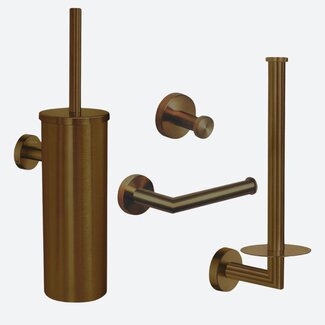 Toiletaccessoireset 4-delig Koper