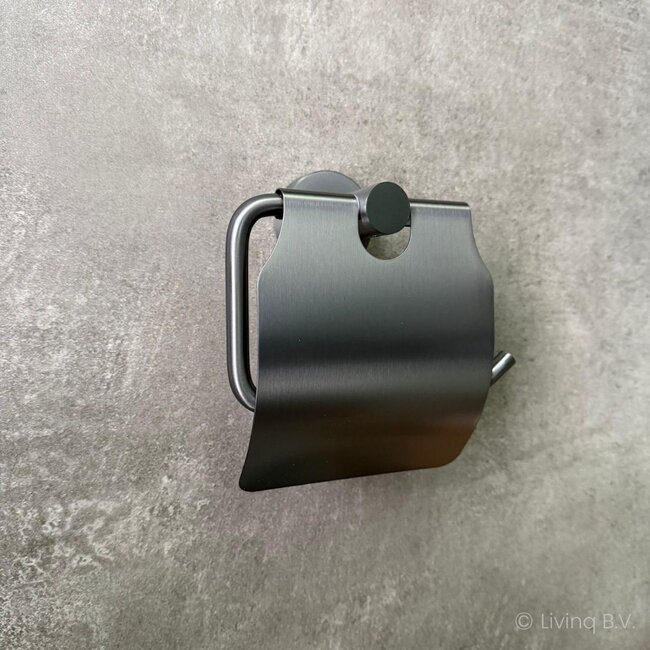 Toiletaccessoireset 4-delig Gun metal