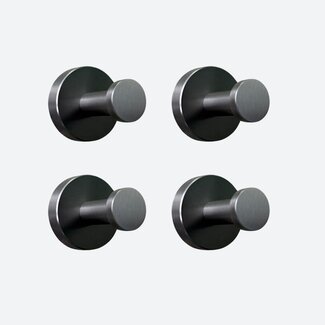 Handdoekhaakjes Gun metal