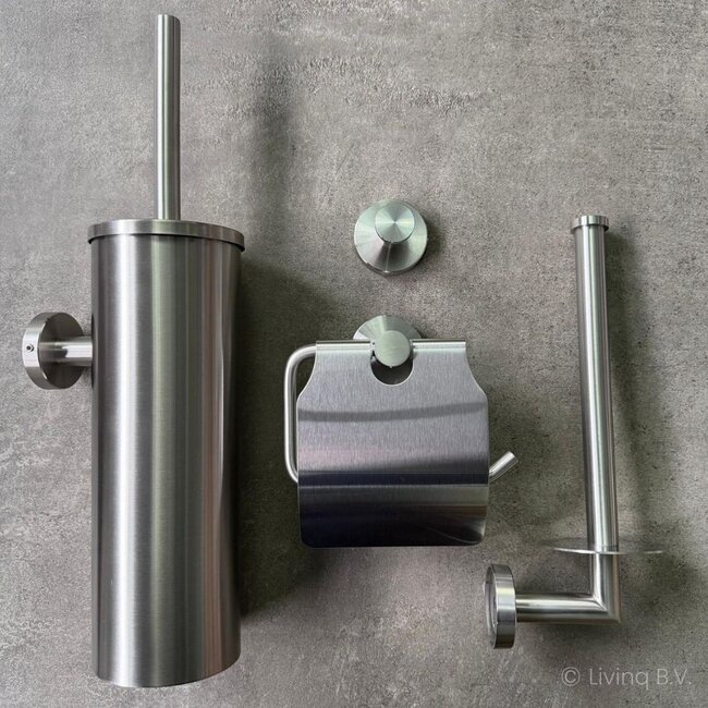 Toiletaccessoireset 4-delig RVS