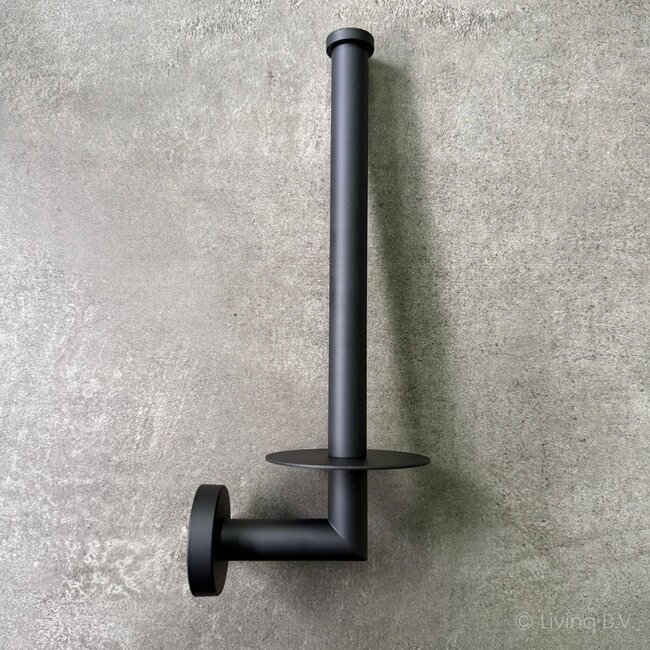 Toiletaccessoireset 4-delig Zwart + Reserve toiletborstels 4 stuks