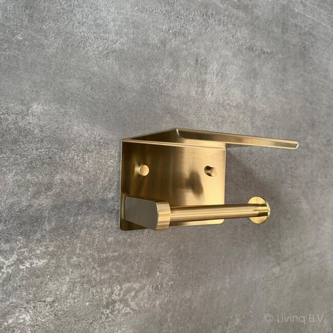 Toiletrolhouder met plateau Goud