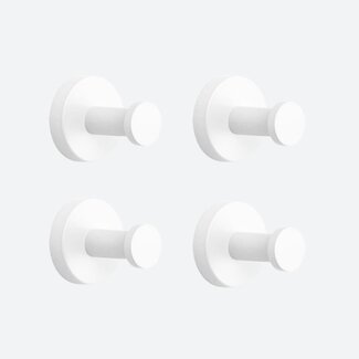 Handdoekhaakjes Wit (4 stuks)