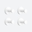 Handdoekhaakjes Wit (4 stuks)