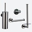 Toiletaccessoireset 4-delig Gun metal