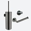 Toiletaccessoireset 3-delig Gun metal