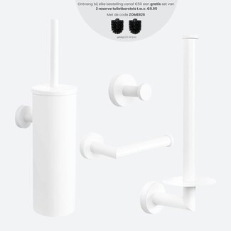 Toiletaccessoireset 4-delig Wit