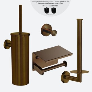 Toiletaccessoireset 4-delig Koper