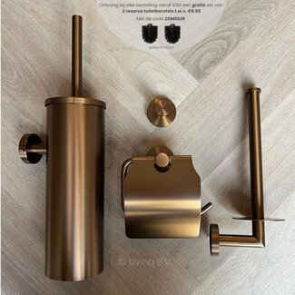 Toiletaccessoireset 4-delig Koper