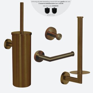 Toiletaccessoireset 4-delig Koper