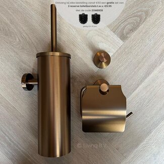 Toiletaccessoireset 3-delig Koper