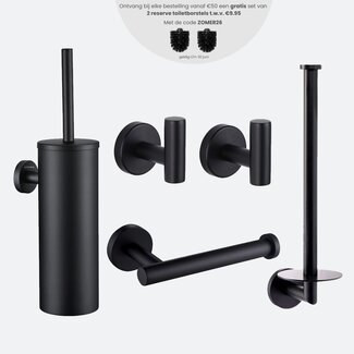 Toiletaccessoireset 5-delig Zwart