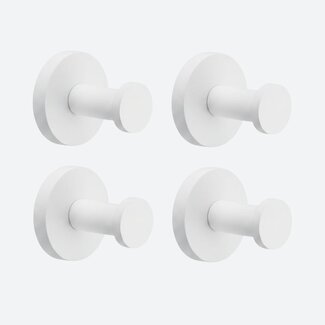 Handdoekhaakjes Wit (4 stuks)